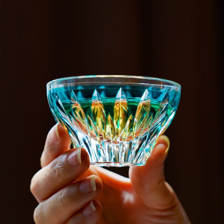 Edo Kiriko Lotus (Hasu) Hand-Cut Whisky Glass