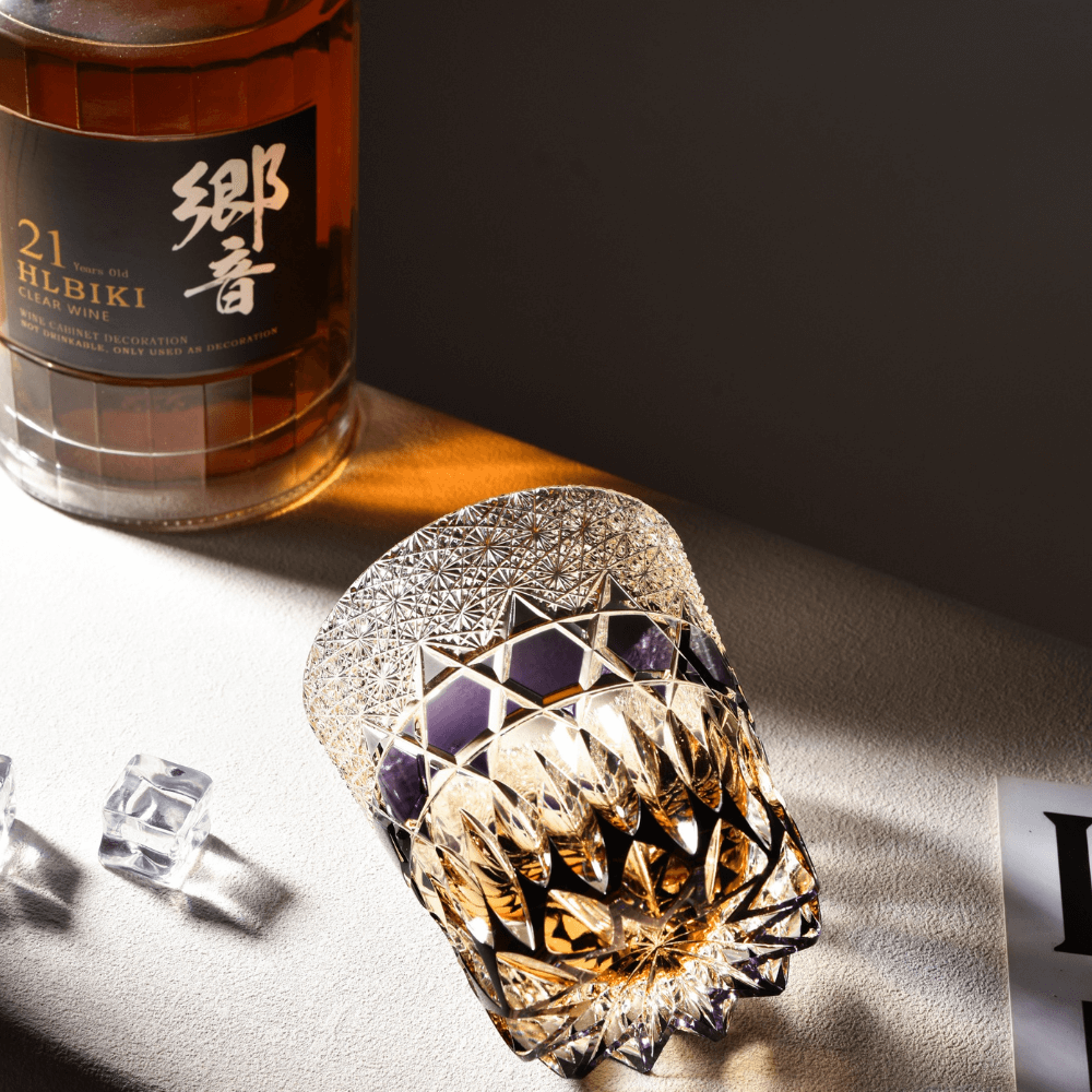 Edo Kiriko Fluorite Hand-Cut Whisky Glass