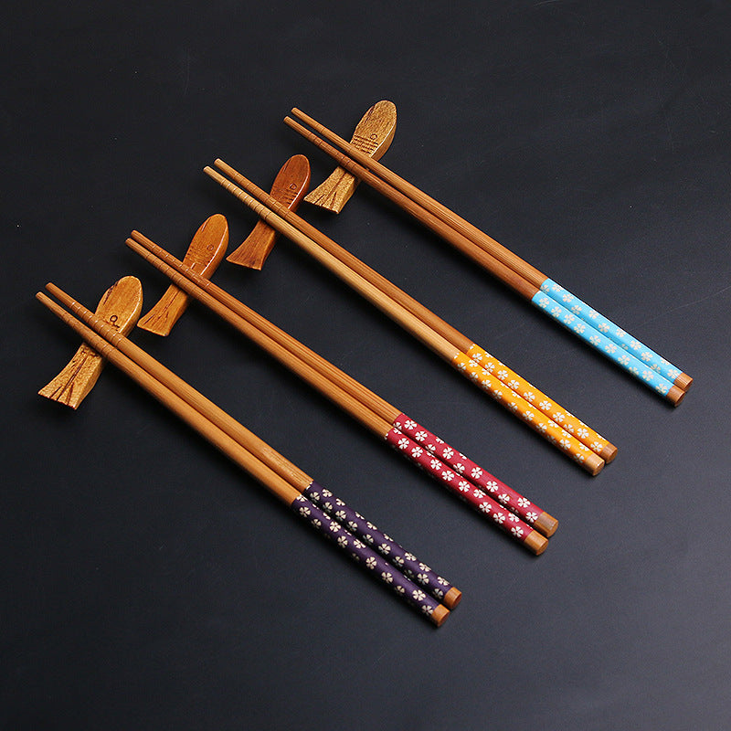 Japanese Handcrafted Sakura Bamboo Chopsticks Set