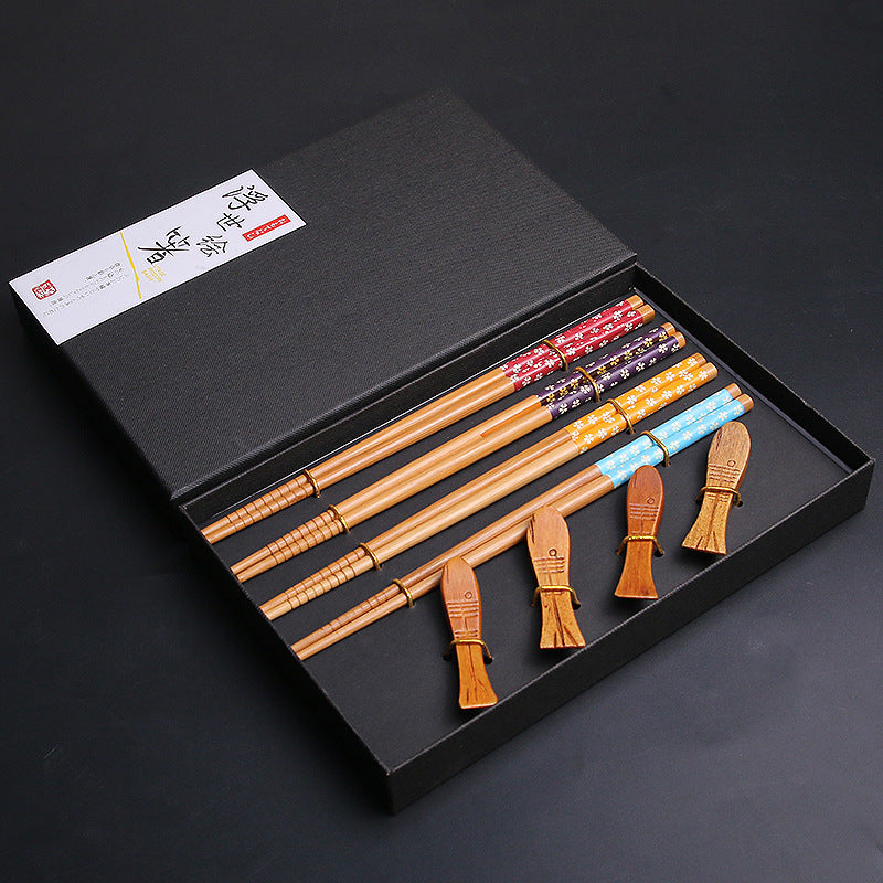 Japanese Handcrafted Sakura Bamboo Chopsticks Set