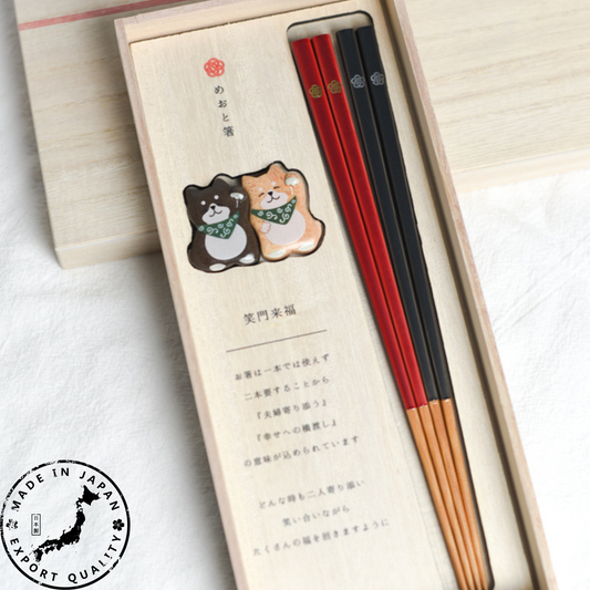 Japanese Handcrafted Pets Wooden Chopsticks Wedding Gift Sets