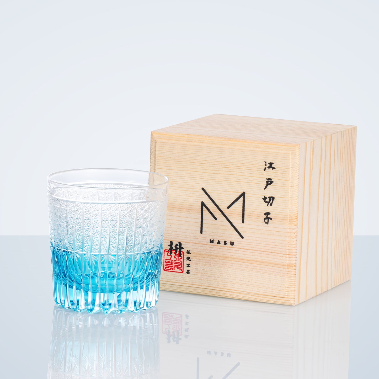 Edo Kiriko Handcrafted Stellar Nexus Whisky Glass With Wooden Box