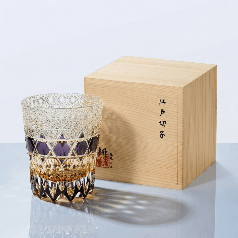 Edo Kiriko Fluorite Hand-Cut Whisky Glass