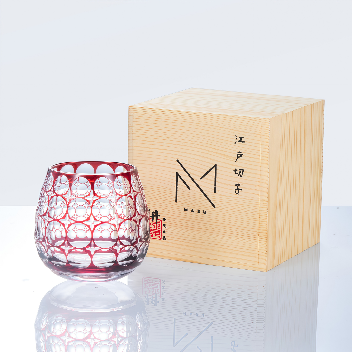 Edo Kiriko Handcrafted Hanamaru Whisky Glass Collection
