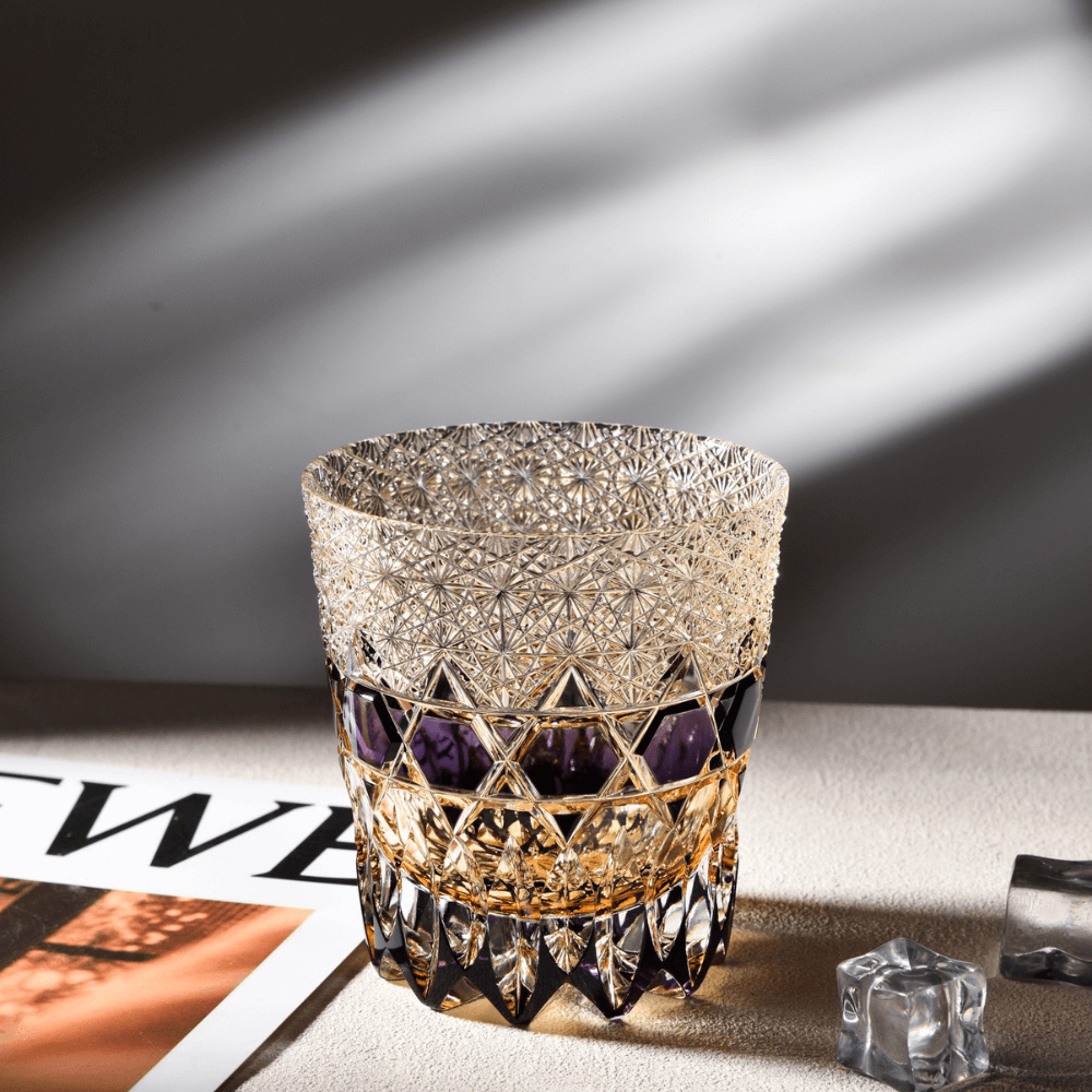 Edo Kiriko Fluorite Hand-Cut Whisky Glass