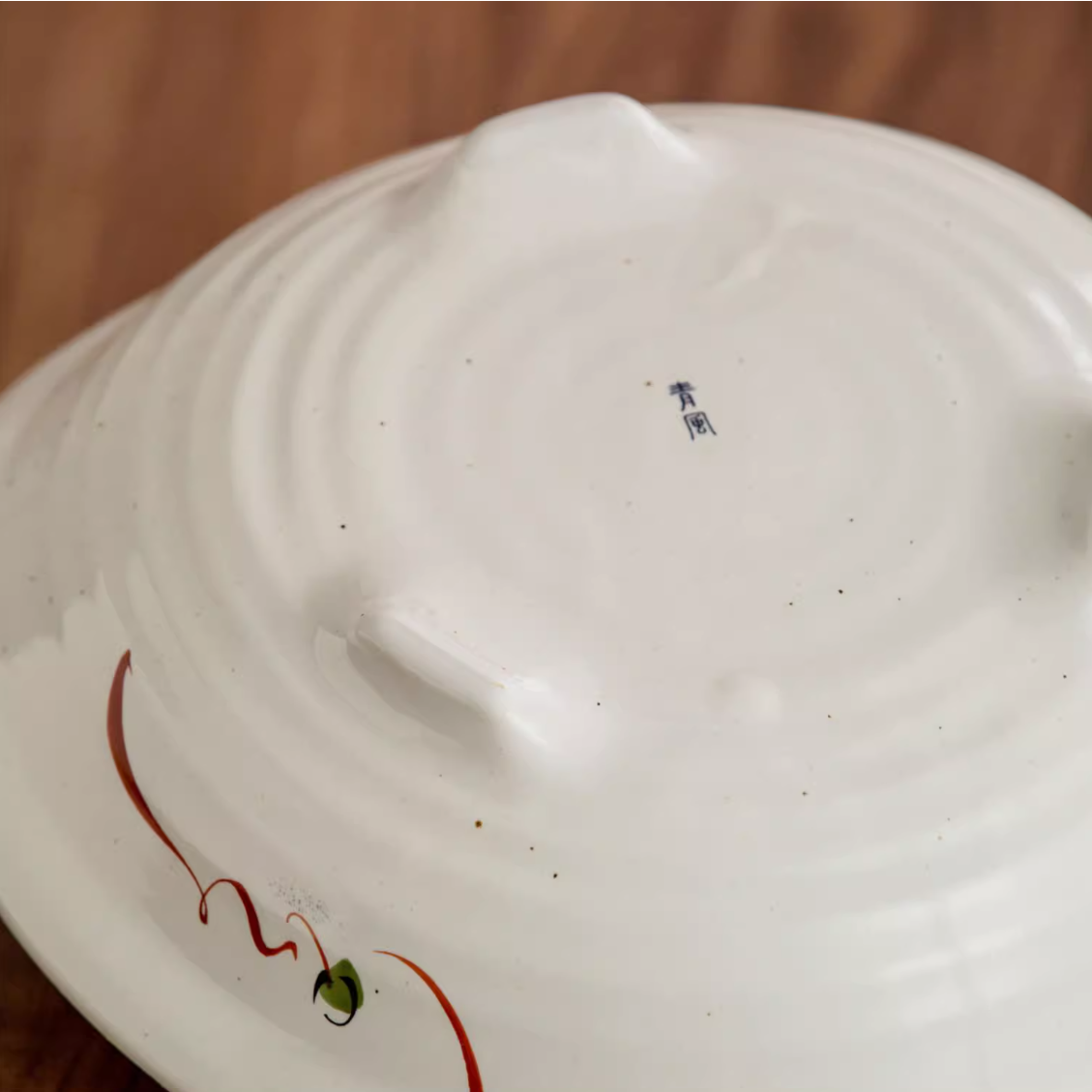 Mino Ware Akae Red Blossom Butterfly Dish Collection