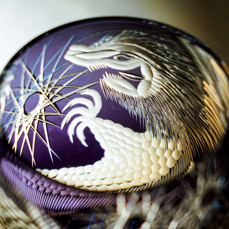 Edo Kiriko Majestic Dragon Hand-Cut Whisky Glass
