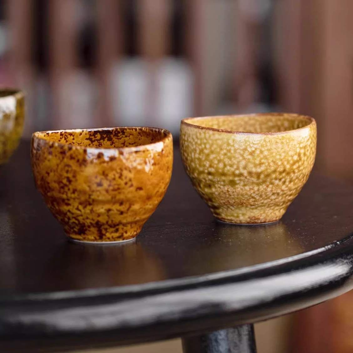 Mino Ware Autumn Harmony Tea/sake Cup Set of Five – A Celebration of Seasonal Beauty