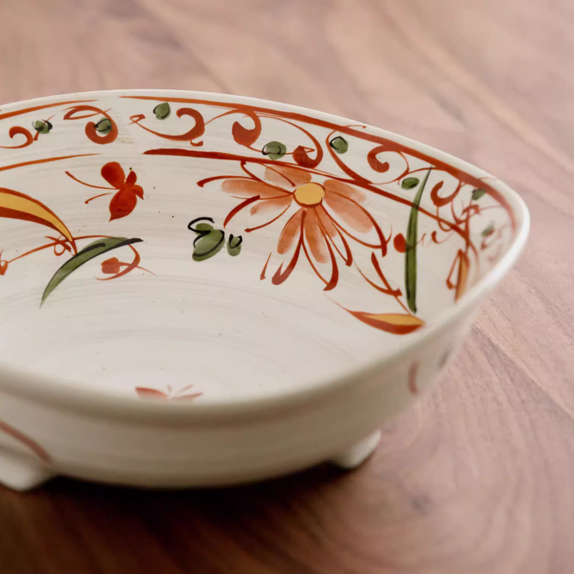 Mino Ware Akae Red Blossom Butterfly Dish Collection