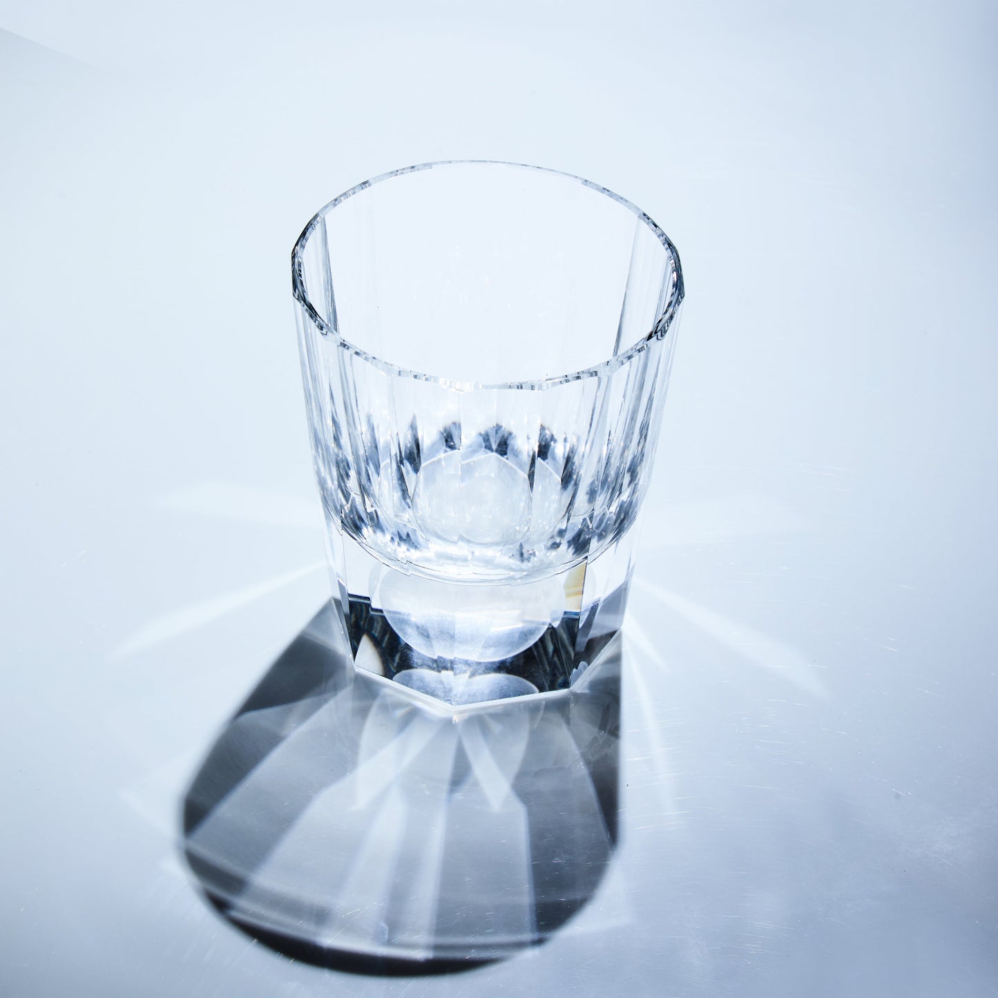 Edo Kiriko Handcrafted Tsukikage Glass With Wooden Box