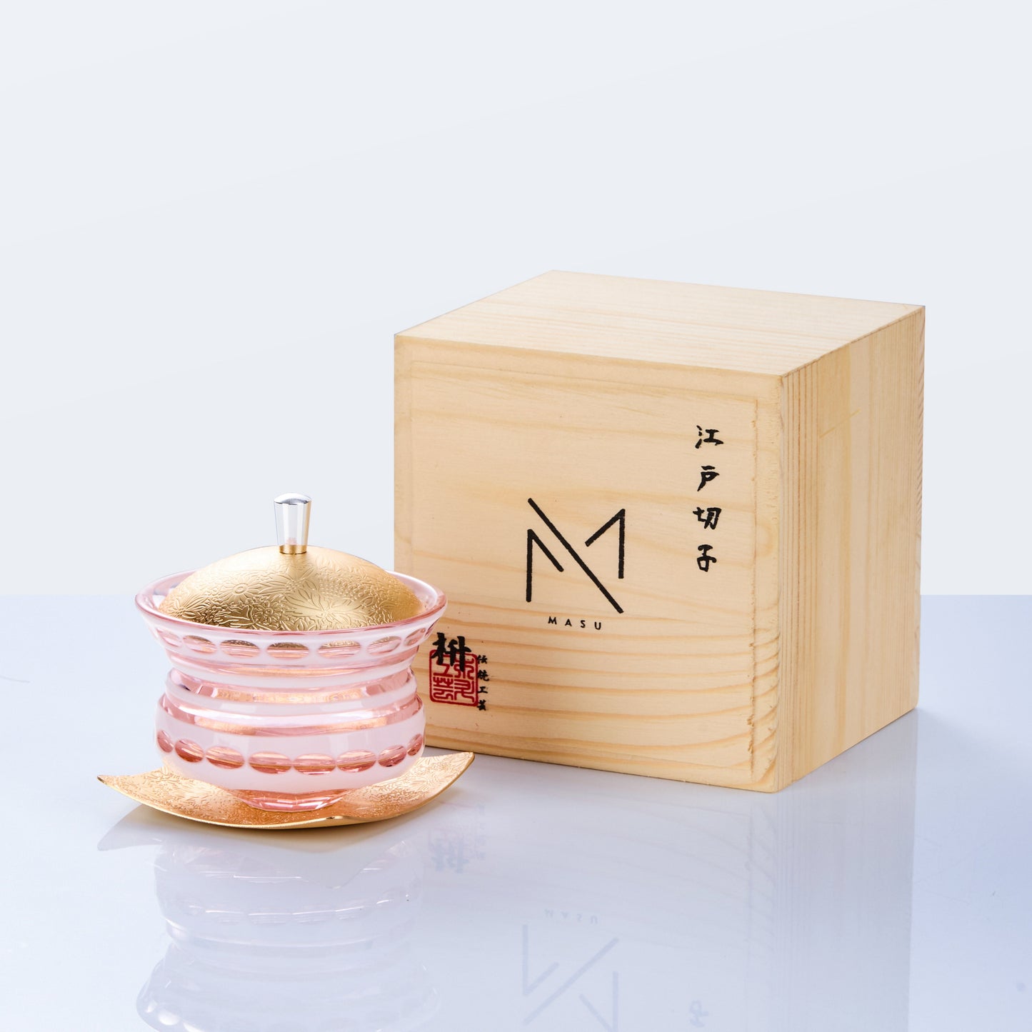Edo Kiriko Chimi Washokki Lidded Glassware Collection