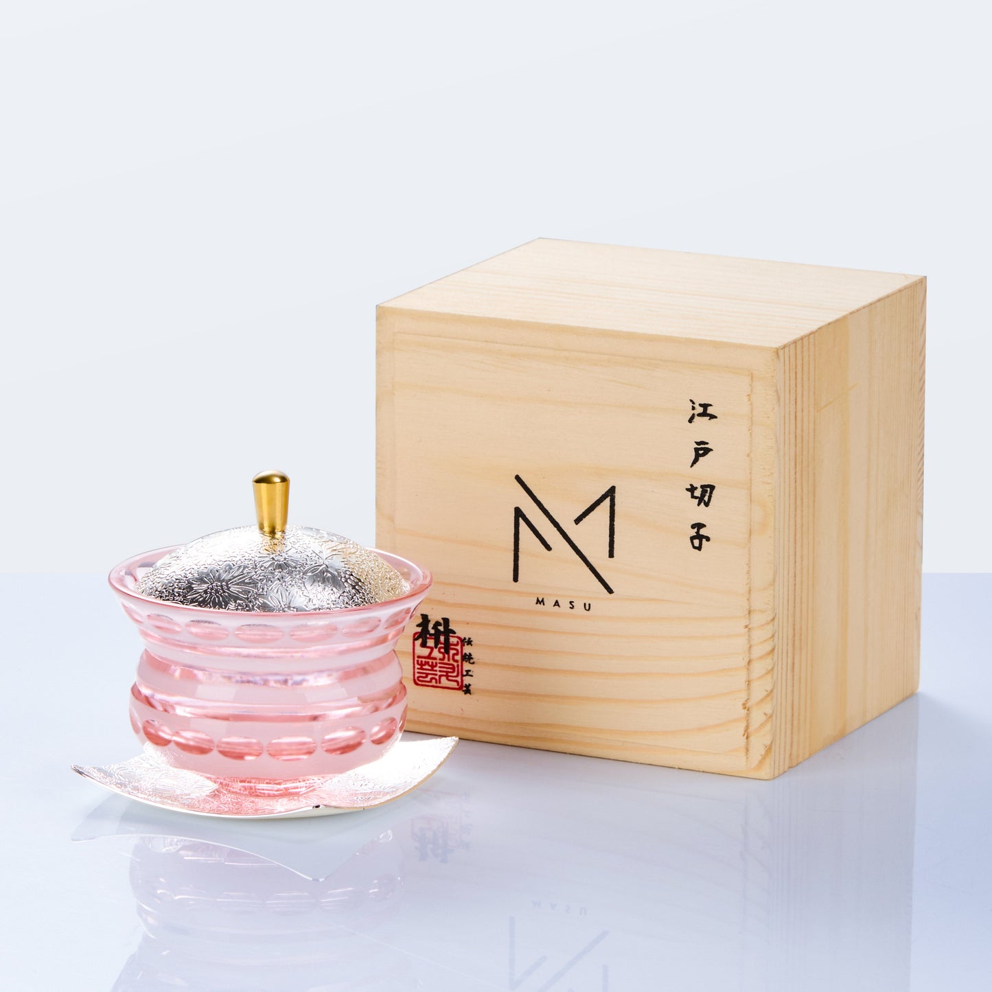 Edo Kiriko Chimi Washokki Lidded Glassware Collection