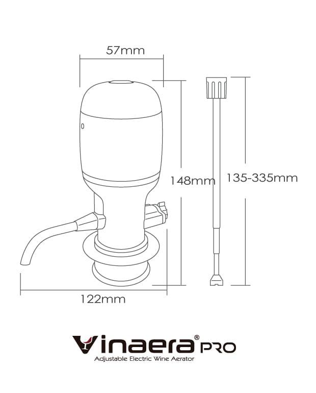 Vinaera Pro Mv7 Adjustable Electric Wine Aerator