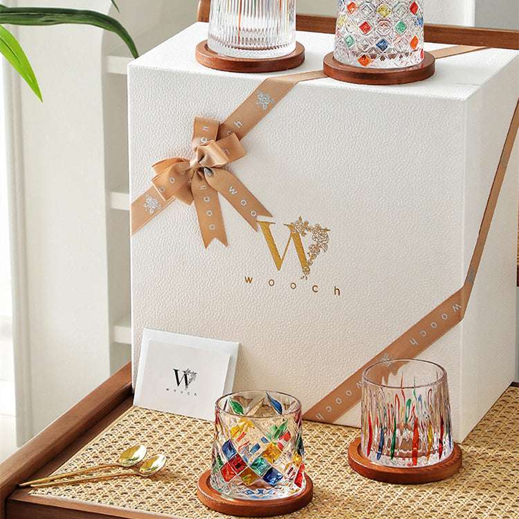 Edo Kiriko Rotating Hand-Cut Whisky Glass