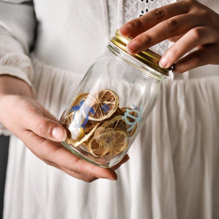 Japanese Hand-painted Glass Storage Glass Jar