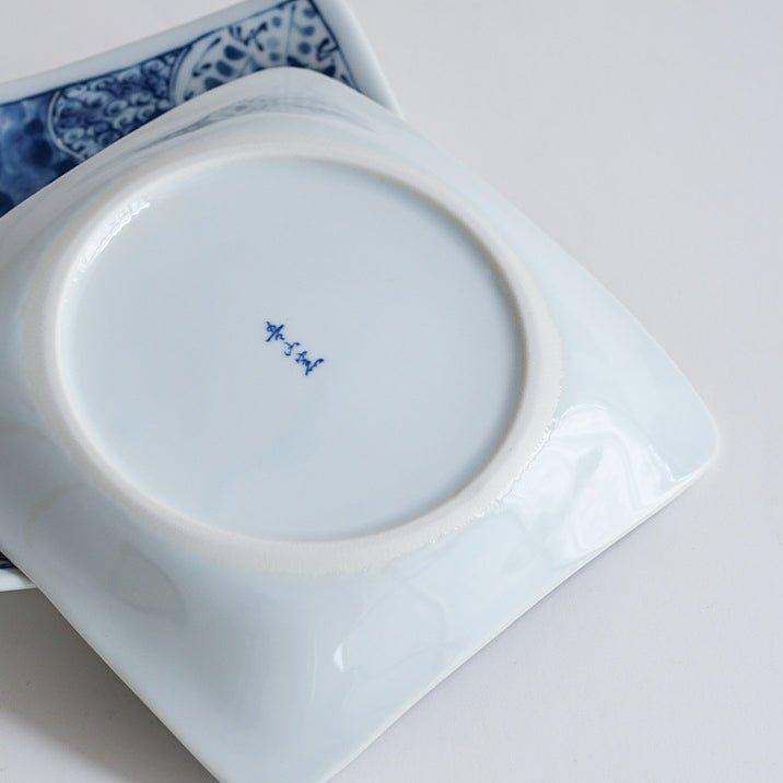 Japanese Handcrafted Mino Ware Ceramic Square Plates