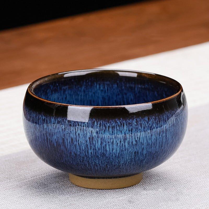 Handcrafted Ceramic Gloss-Glazed Chinese Kung-Fu Tea Cup Gift Set
