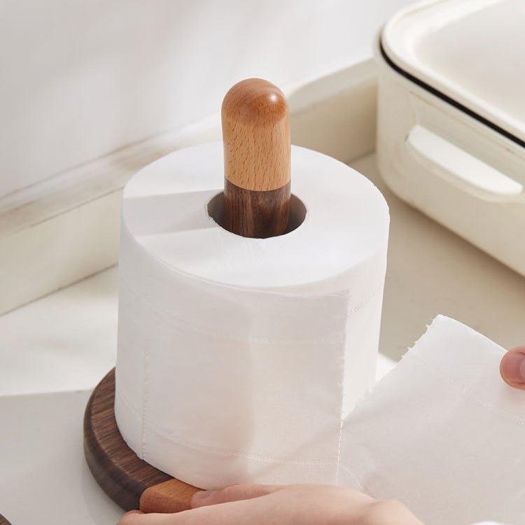 Handcrafted Wooden Tail-Shaped Kitchen Towel / Toilet Roll Dispensers