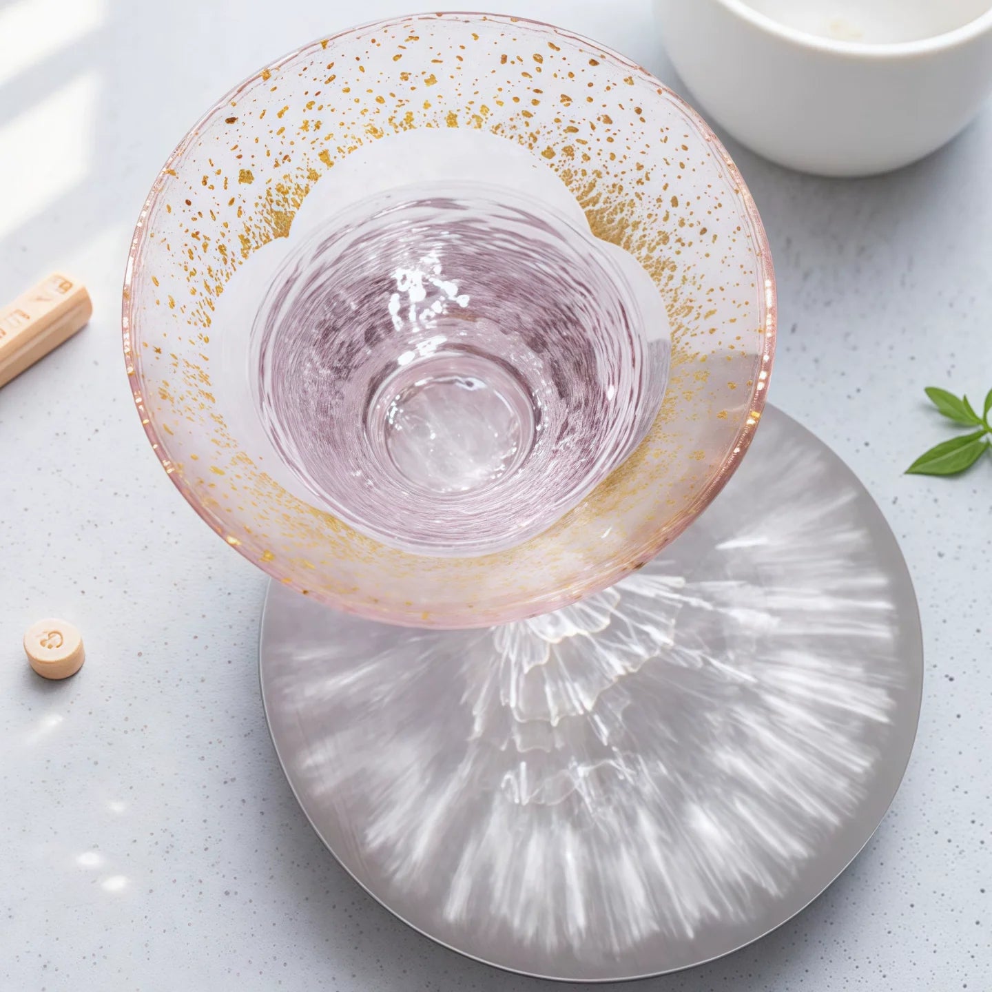 Toyo-Sasaki Handcrafted Kinka & Sakura Fuji Glass Set