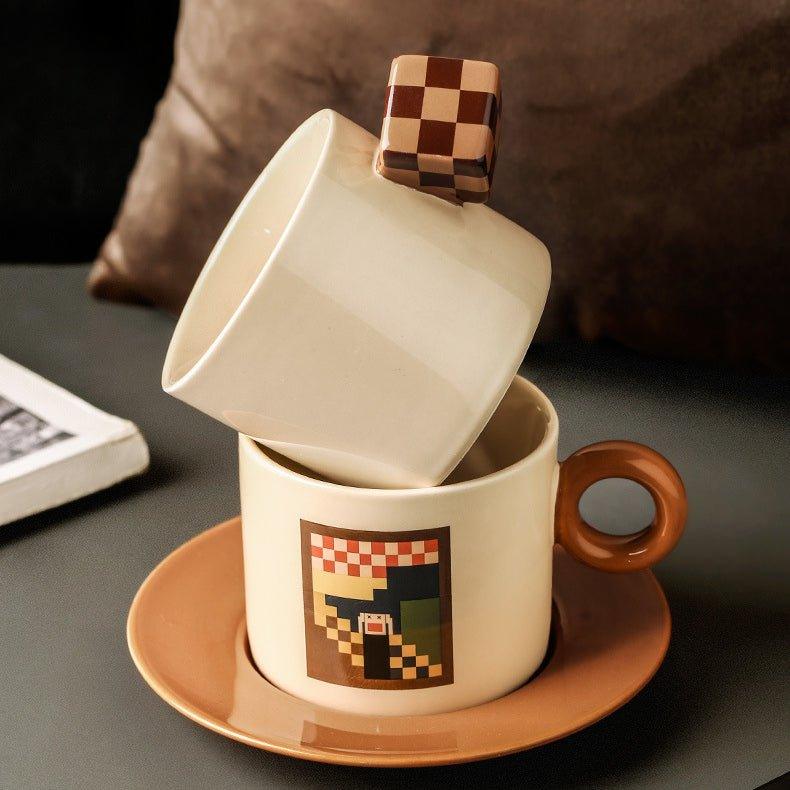 Ceramic Mosaic Art Themed Coffee Cup Sets