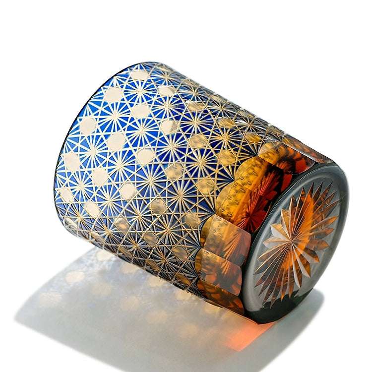 Edo Kiriko Star Chrysanthemum Hand-Cut Whisky Glass
