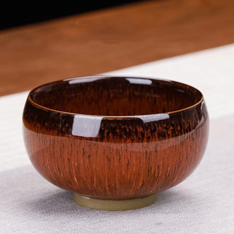 Handcrafted Ceramic Gloss-Glazed Chinese Kung-Fu Tea Cup Gift Set