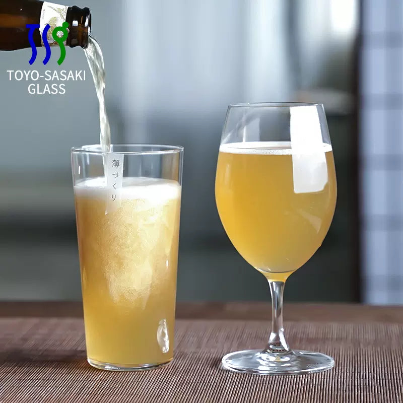 Toyo-Sasaki Japanese Premium Craft Beer Glass Trio Set with Wooden Gift Box