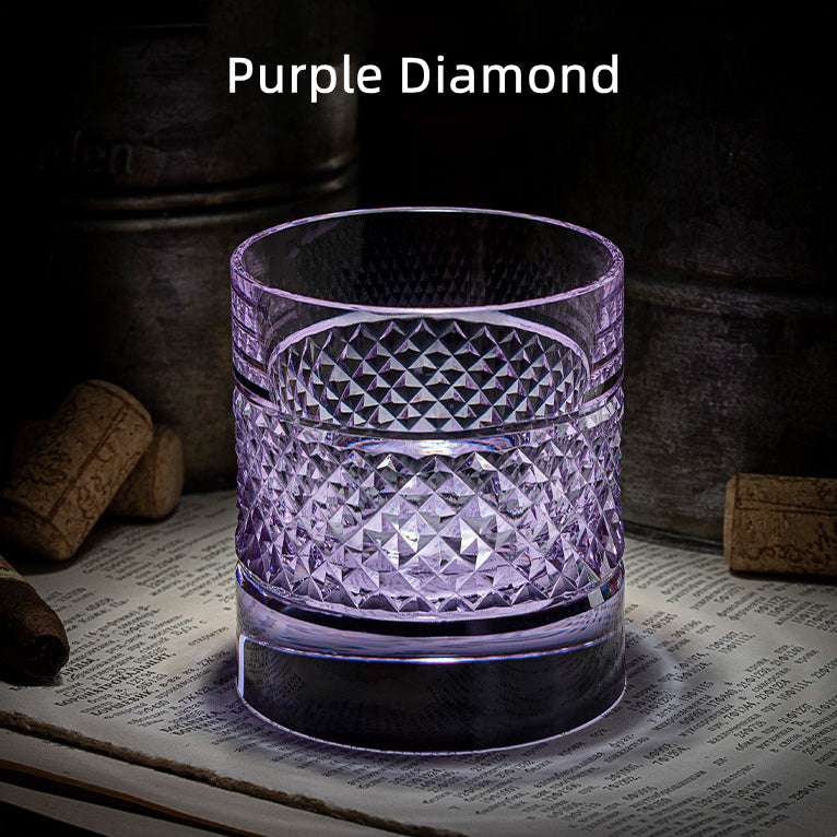 Edo Kiriko Diamond Multi-Color Hand-Cut Whisky Glass