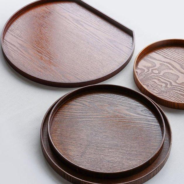 Japanese Circular Willow Wood Trays