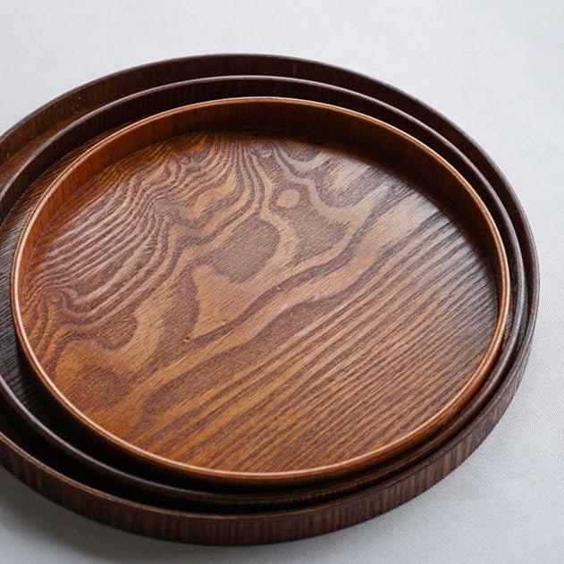 Japanese Circular Willow Wood Trays