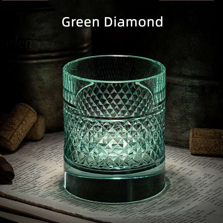 Edo Kiriko Diamond Multi-Color Hand-Cut Whisky Glass