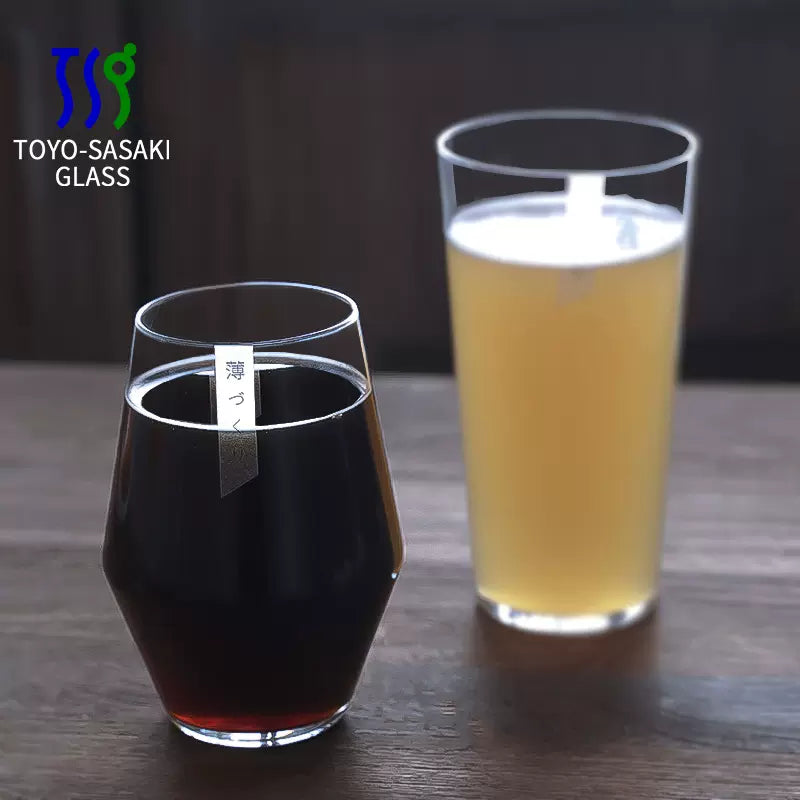 Toyo-Sasaki Japanese Premium Craft Beer Glass Trio Set with Wooden Gift Box