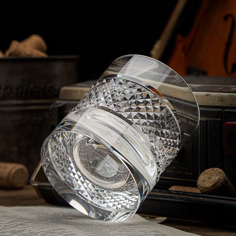 Edo Kiriko Diamond Multi-Color Hand-Cut Whisky Glass