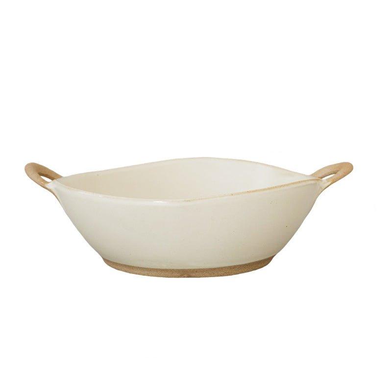 Handcrafted Japanese Ceramic Bowl With Handles