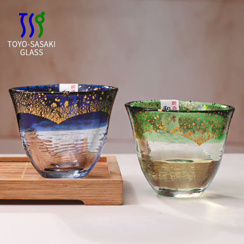 Toyo-Sasaki Kogei Gold Foil Sake Glasses