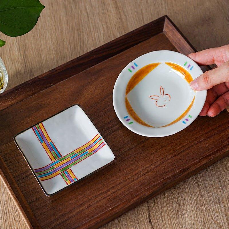 Japanese Handcrafted Ceramic Appetizer Plates