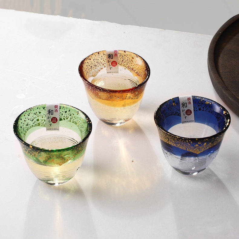 Toyo-Sasaki Kogei Gold Foil Sake Glasses