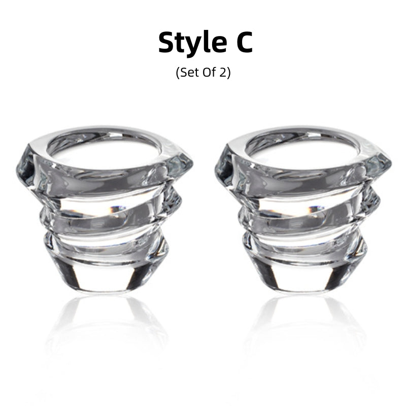 German Crystal Dinner Candlestand Set