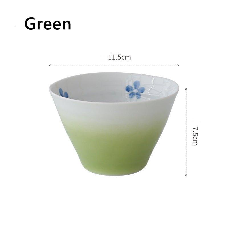 Japanese Handcrafted Arita Ware Ceramic Gradient Ombré Conical Bowls