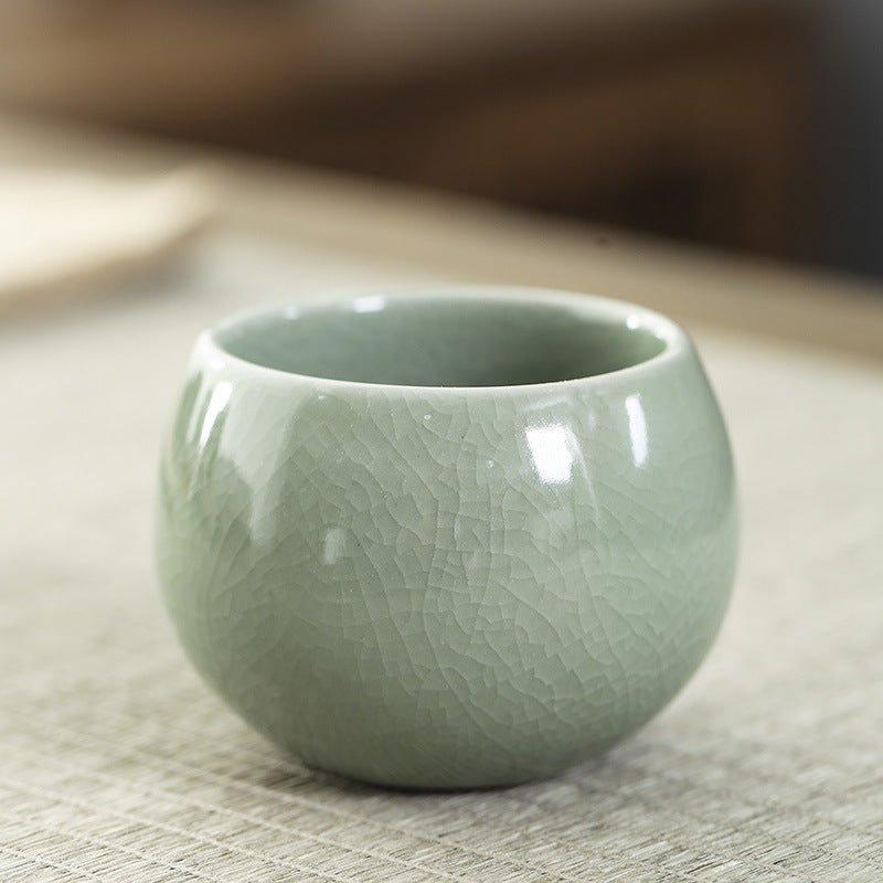 Oriental Five Great Kilns Handcrafted Ceramic Rounded Tea Cup Set of 5 – A Legacy of Porcelain Art