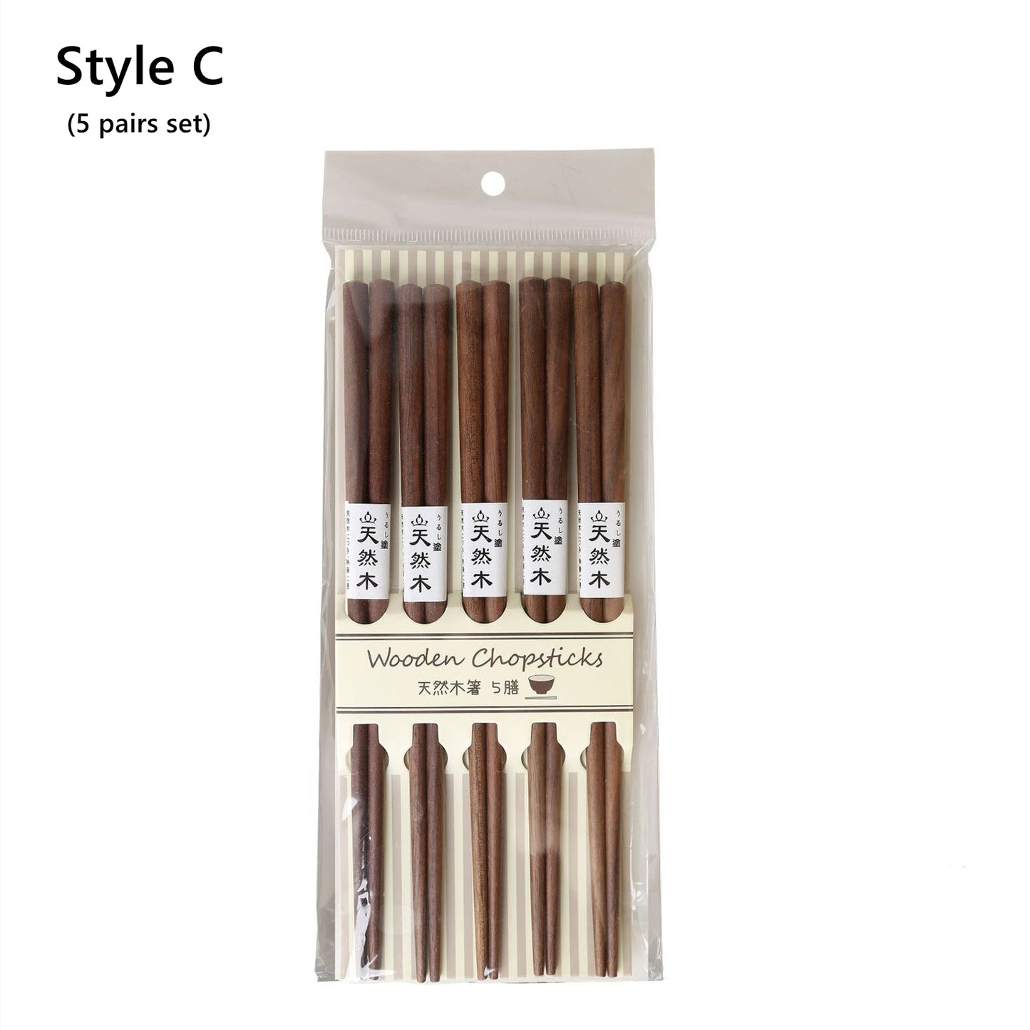 Japanese Assorted Pattern Wooden Chopstick Sets