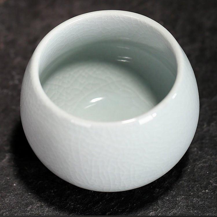 Oriental Five Great Kilns Handcrafted Ceramic Rounded Tea Cup Set of 5 – A Legacy of Porcelain Art