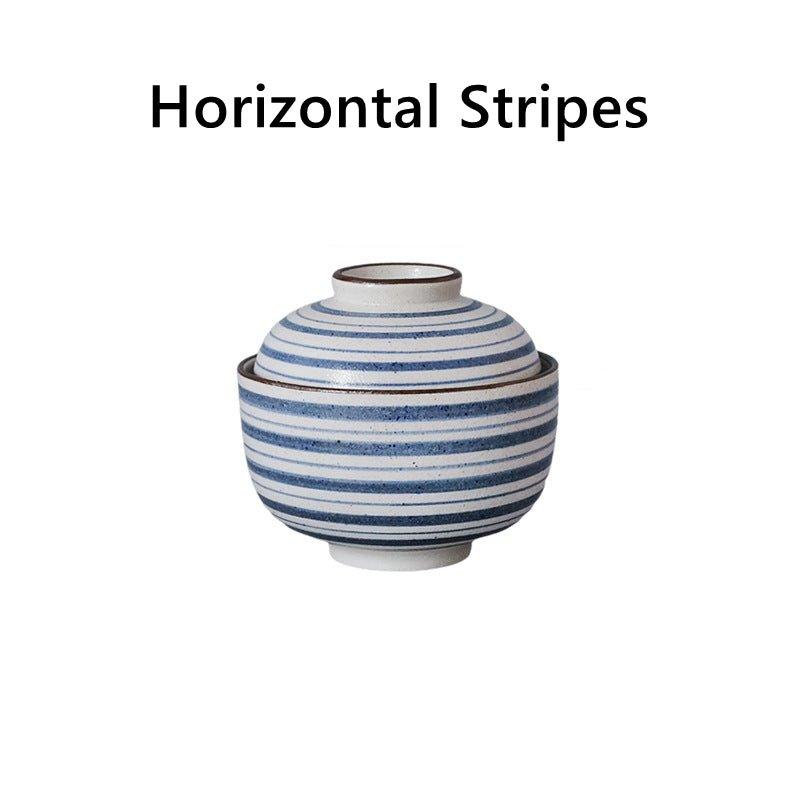 Japanese Handcrafted Ceramic Rounded Bowl With Lid