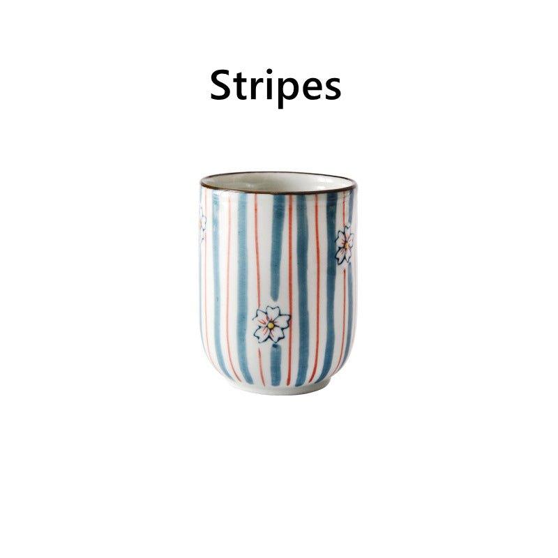 Japanese Hand-painted Ceramic Straight Body Tea Cups