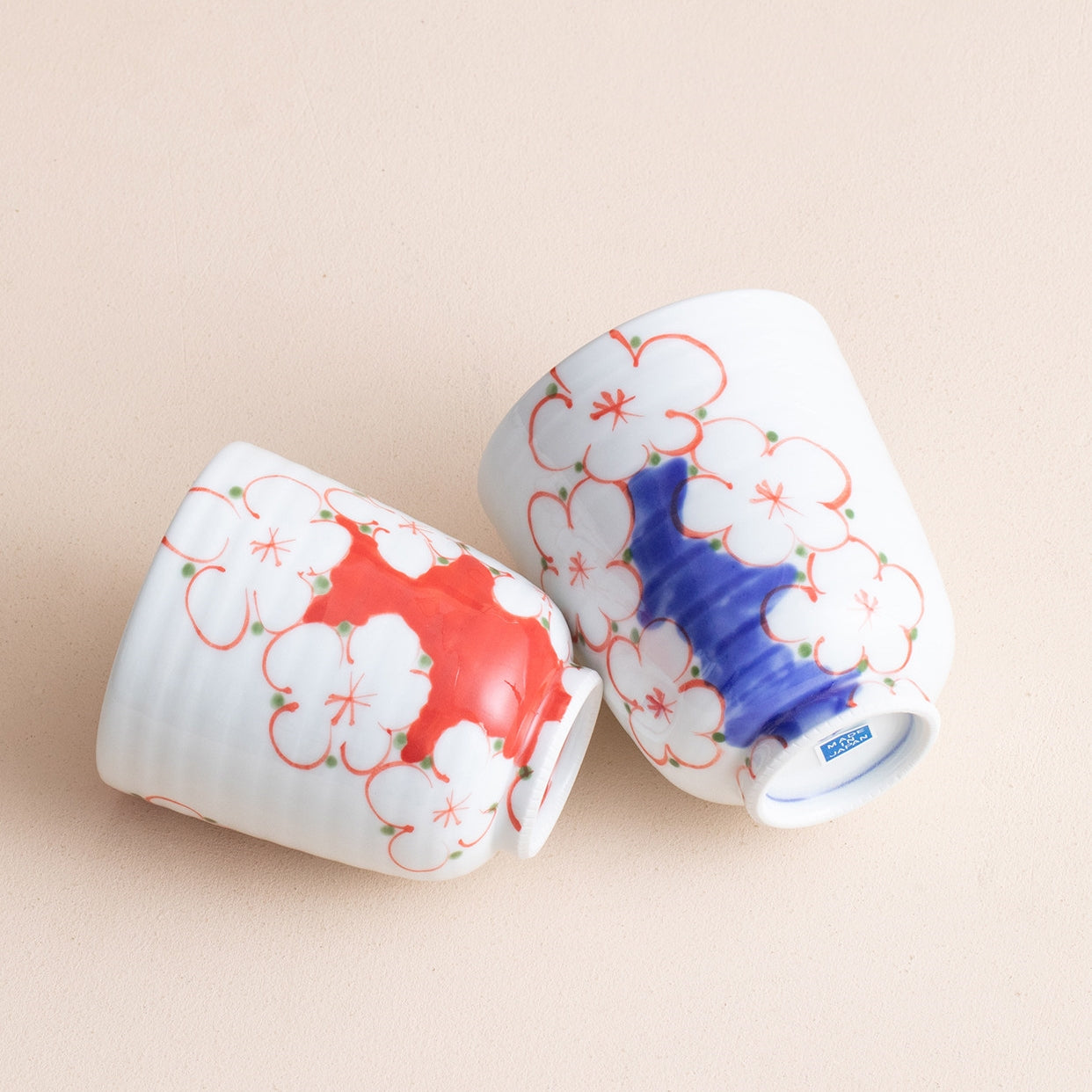 Hasami Ware Handcrafted Hana Miyabi Sakura Couple Teacup Pair