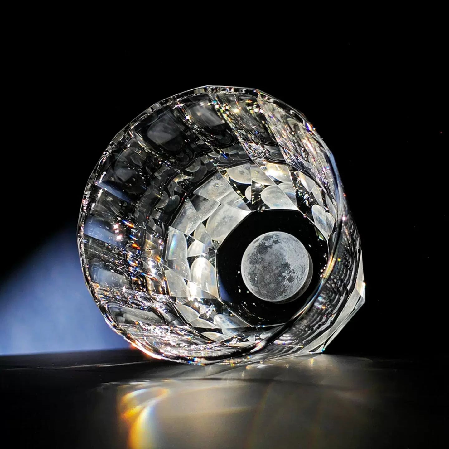 Edo Kiriko Tsukikage Hand-Cut Whisky Glass
