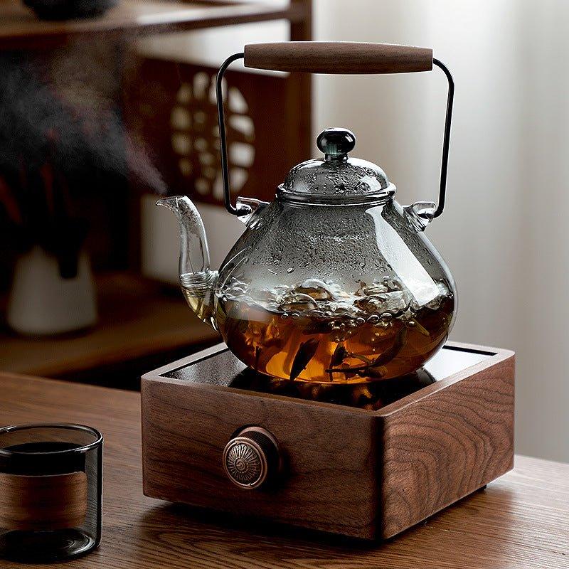 High-Borosilicate Glass Teapot with Lifting Beam Handle