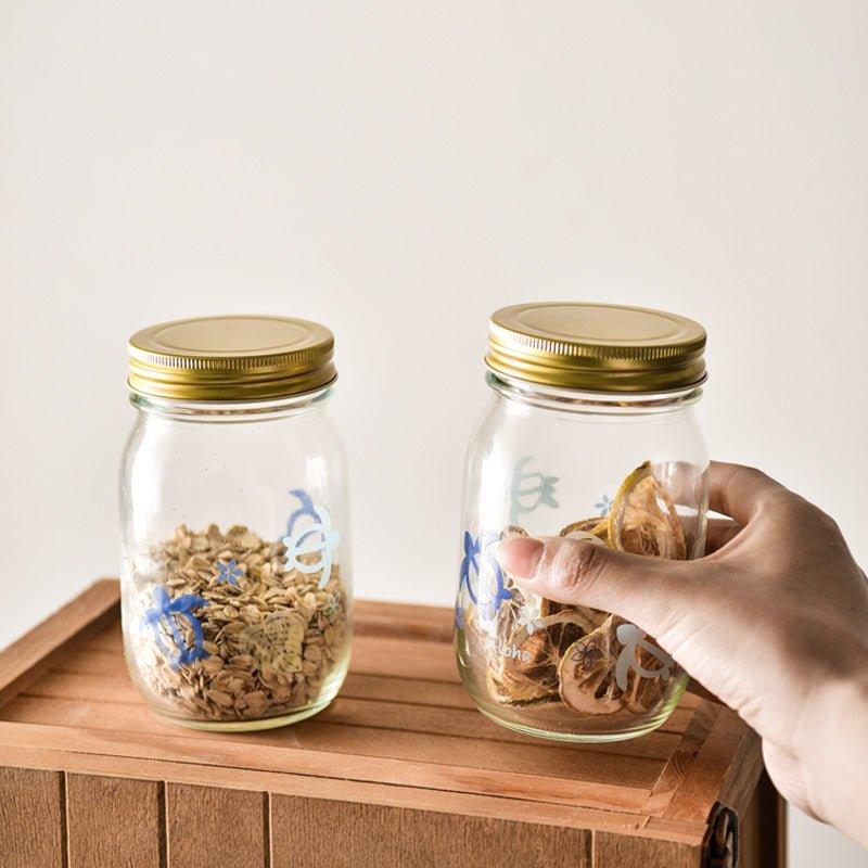 Japanese Hand-painted Glass Storage Glass Jar