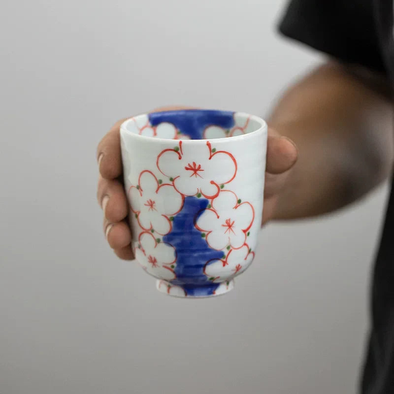 Hasami Ware Handcrafted Hana Miyabi Sakura Couple Teacup Pair