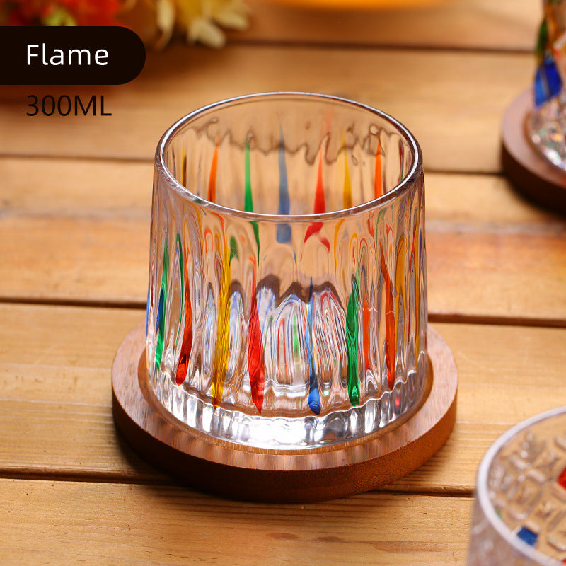 Rotating Multi Color Stained Whisky Glass With Gift Box